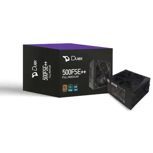 Fonte Duex 500W DX 500FSE++ ATX Full Modular 80 Plus Bronze PFC Ativo para PC Gamer pode r