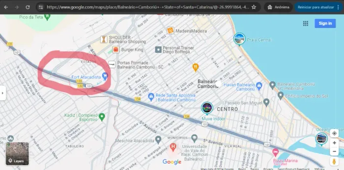 Terreno de 500m² com sobrado de 500m² em Camboriu