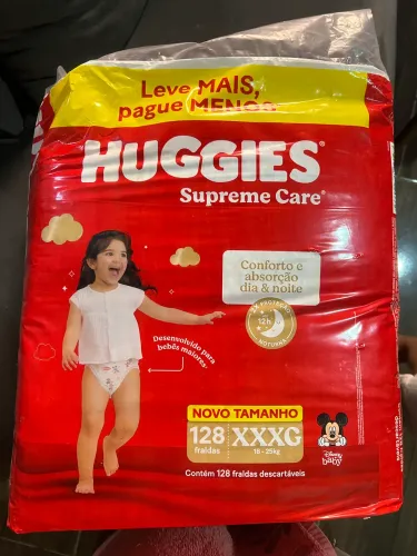 Fralda Huggies xxxg 128 unidades