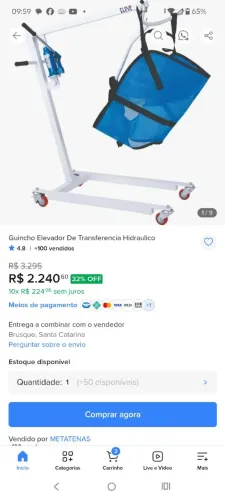 Guincho movimentação de pacientes acamado