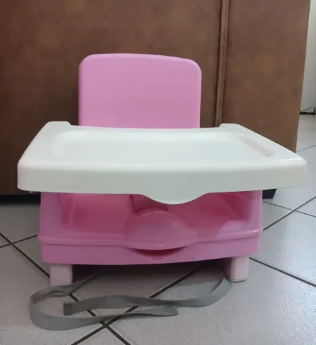 Cadeira de Alimentação Portátil Infantil Rosa - Perfeito Estado