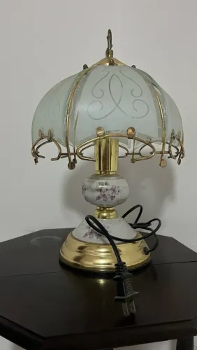 Abajur porcelana retrô
