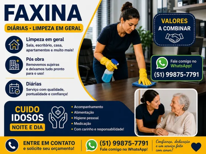 Faxineira/ diaristas 