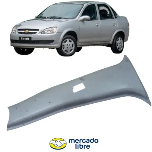 Moldura Colubaa Porta Esq Corsa Classic 2002 A 2012  Cinza