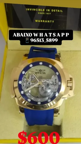 Relógio INVICTA AUTOMÁTICO _ COALITION FORCES AZUL COM DOURADO 