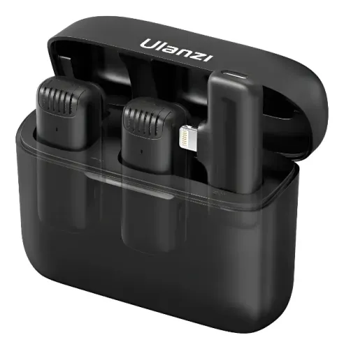 Ulanzi J12 Microfone de Lapela Sem Fio Android Tipo C - 2 Mics