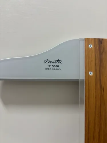 Régua T de 80 cm em Madeira, Cabeçote Fixo, com Bordas de Acrílico 5308 