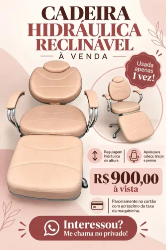 Cadeira hidráulica maquiagem ou estética