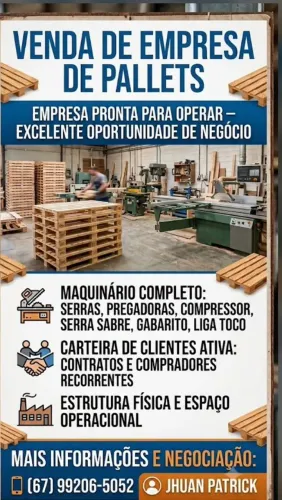 Vendo empresa de Pallets ou maquinários