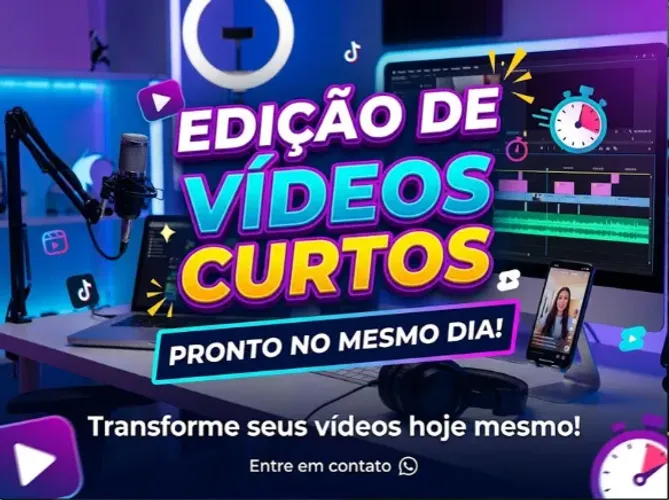 Edição de Vídeo 40 reais