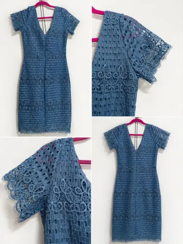 Vestido de Festa Azul Tam. M - Usado Apenas Uma Vez