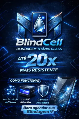 Blindagem de Tela 20x Mais Forte | Não é Película | Titânio Glass