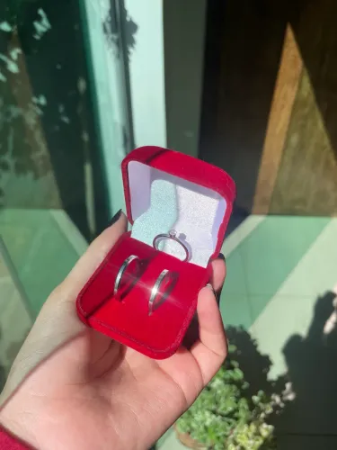 Aliança em aço fina 3mm