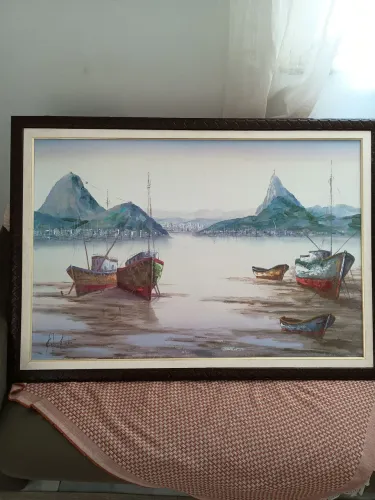 Quadro com moldura 1.00 X 76 cm ótimo estado !!