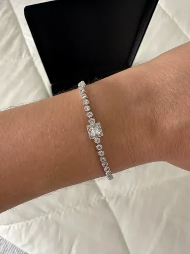 Pulseira Riviera Moissanite com Zircônia 18 cm