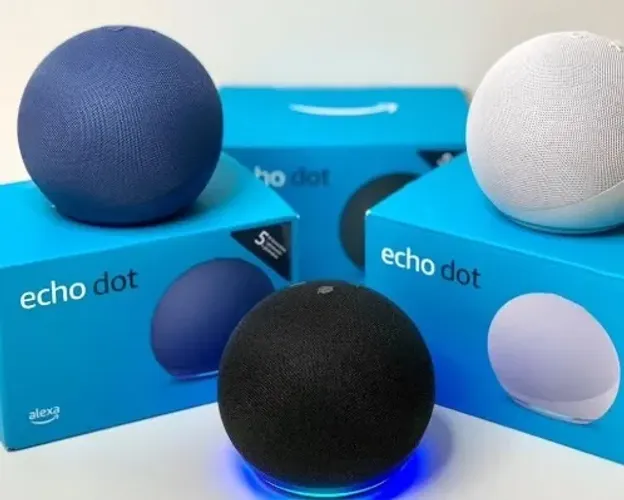 Echo Dot 5 com Alexa - Som Potente, Casa Inteligente e Controle por Voz!