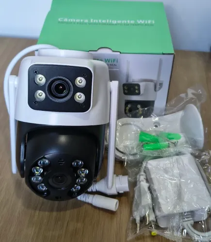 Câmera de Segurança Wifi Interna / Externa - Resistente à Chuva (Pronta Entrega)