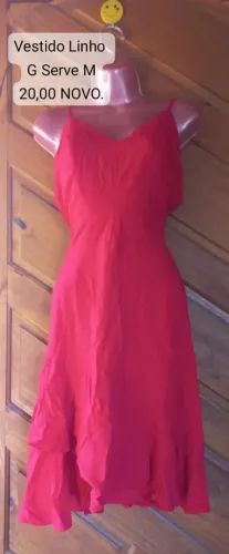 Vestido Vermelho novo M por apenas 20,00