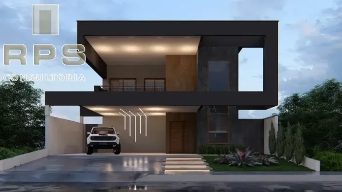 Casa no Condomínio Vista da Serra, em fase de construção, 3 suites, escritório, ambientes