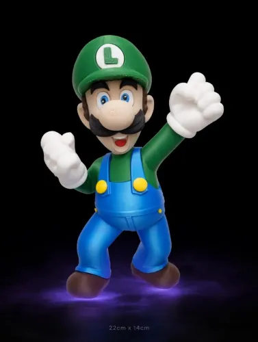 Luigi Boneco Colecionável 3d De 22 Cm
