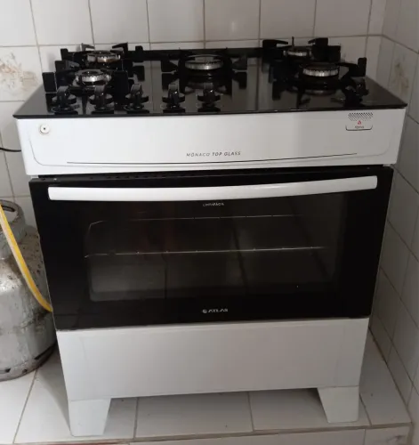 Fogão 5 bocas tampo de vidro 