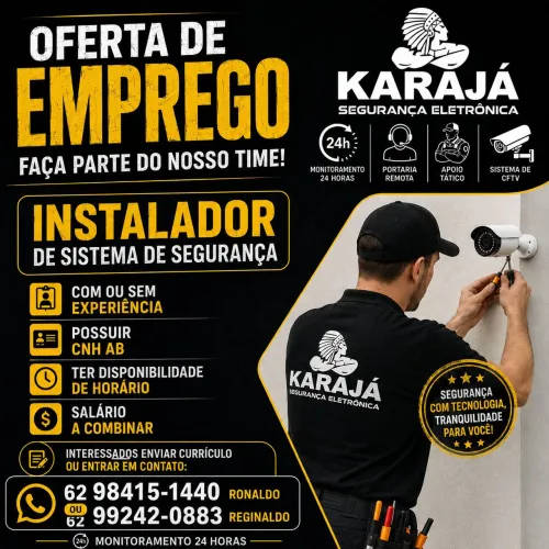 Técnico instalador de sistema de segurança eletrônica