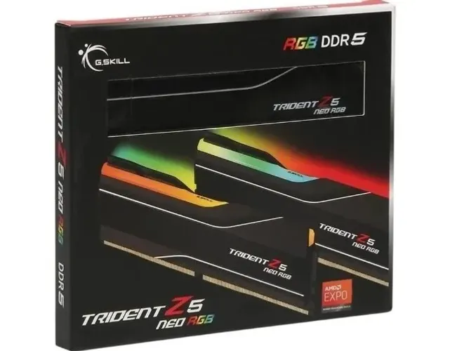 Kit Memória DDR5 RAM 32GB (2x16GB) G.Skill Trident Z5 RGB 6000MHz CL36