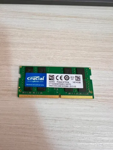 Memoria 1x16gb Crucial 3200mhz para notebook - Em excelente estado