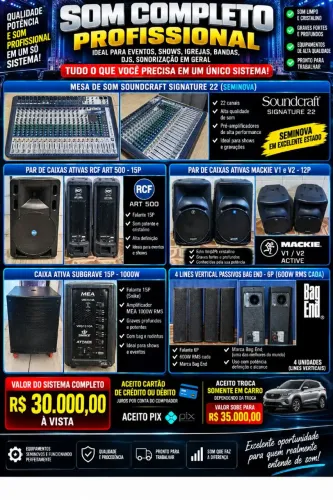 Equipamento completo de som leia a descrição