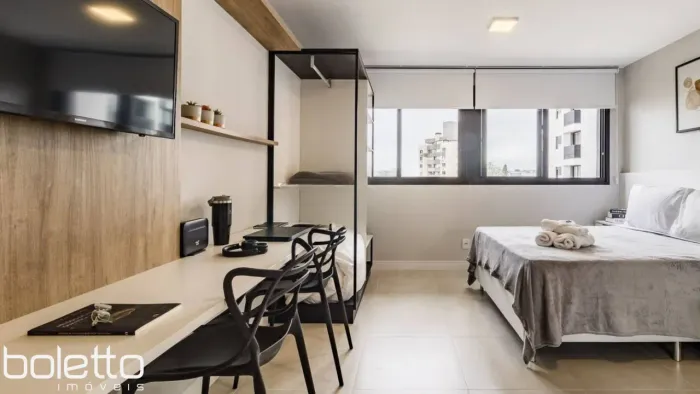 Studio completamente mobiliado e equipado, para comprar, localizado no GO Rio Branco