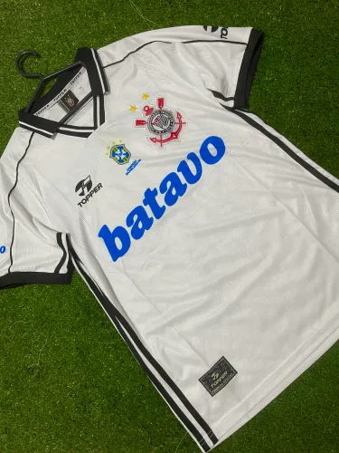 Camisa retrô Corinthians branca 1998/99