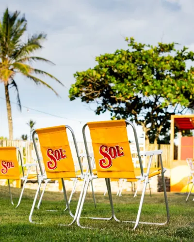 CADEIRA PRAIA ALUMÍNIO - CERVEJA SOL