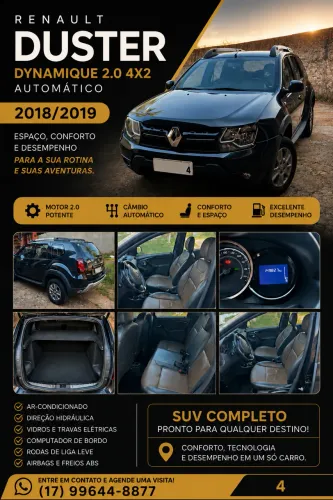 Renault Duster Dynamique 2.0 Hi-flex 16V Aut. 2019