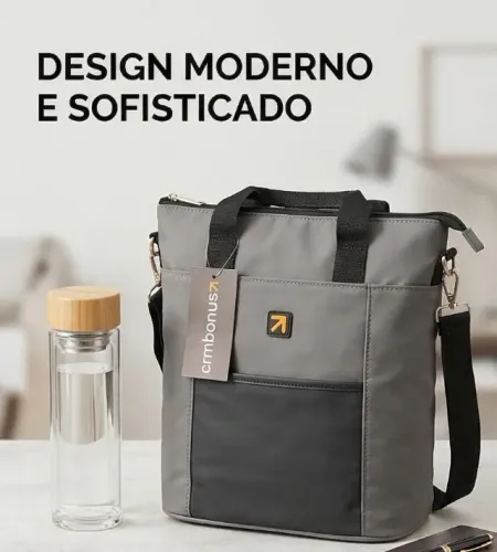 Bolsa Térmica CRMBONUS Cinza + Preto