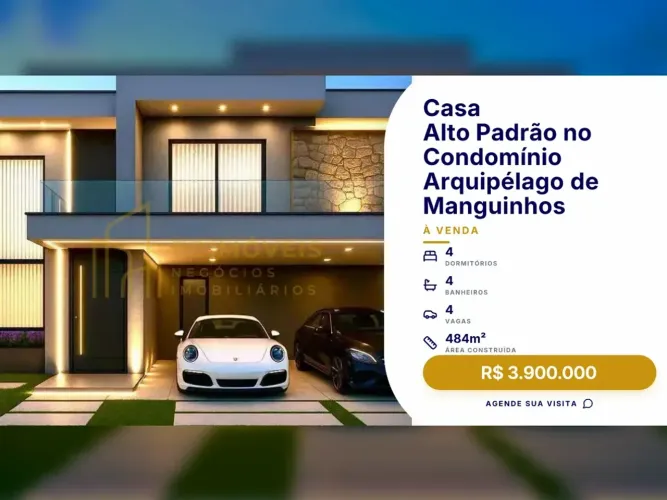 Exclusiva casa em Manguinhos: ideal para quem busca sofisticação e natureza - Serra/ES