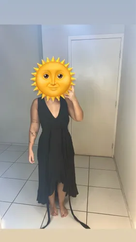 Vestido Preto Longo P/M