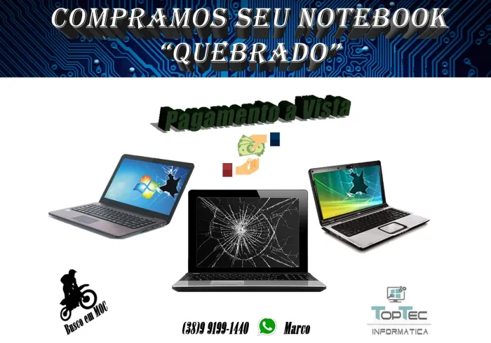 Notebook Dell, Lenovo, positivo, Hp.