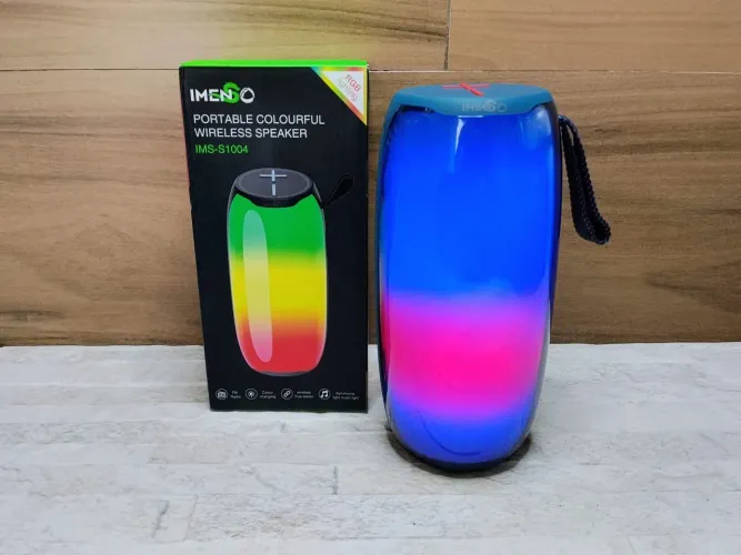 Caixa de Som Bluetooth IMENSO Muito Forte Recarregável com Led