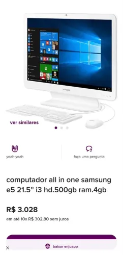 Vendo computador cpu embutida Samsung