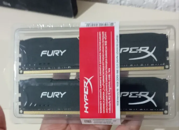 Memória Ram DDR3 16gb (2x8) HYPER Novo. Aberto a negociações