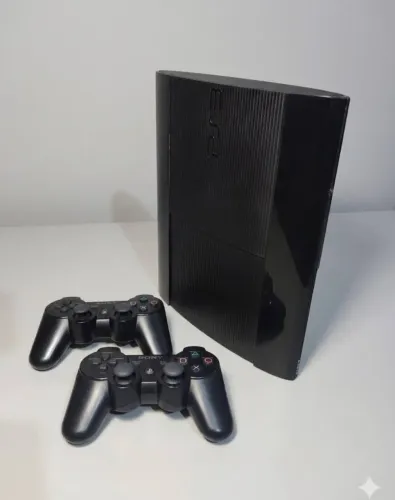 PS3 SUPER SLIM DESBLOQUEADO HEN + 2 CONTROLES