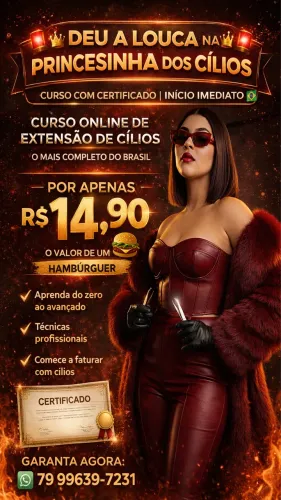 Curso on-line de cílios completo por apenas 14,90