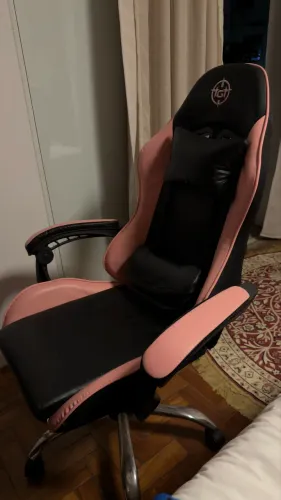 Cadeira Gamer TGT Heron rosa e preto