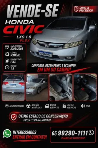 Honda Civic Sedan LXS 1.8/1.8 Flex 16V Mec. 4P 2010
