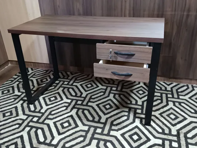 Mês reta com gavetas 150x60 Pés Quadrado Entregamos com frete