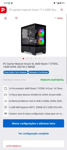 Vende se Pc gamer completo, apenas faltando a tampa de vidro do gabinete,nunca foi mexido,