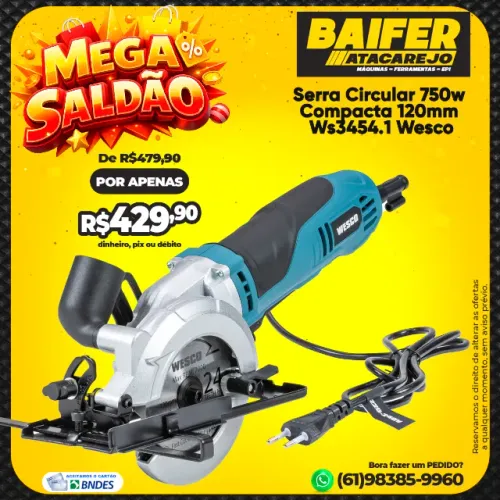 Serra Circular 750w Compacta 120mm Ws3454.1 Wesco