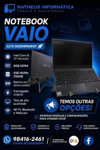 OPORTUNIDADE! NOTEBOOK VAIO RÁPIDO E REVISADO