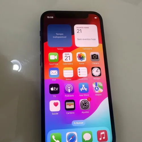 iPhone 12 128 gb normal azul pegando tudo