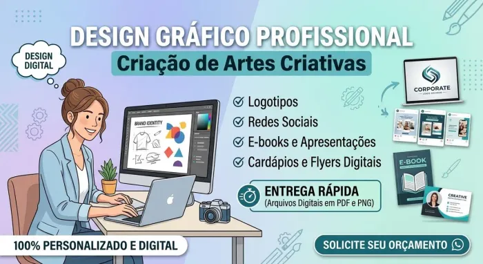 Criação de Artes e Design Gráfico | Arquivos Digitais e Prontos para Impressão
